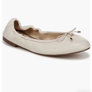 Sam Edelman Ballet Flats White Leather Size 5.5